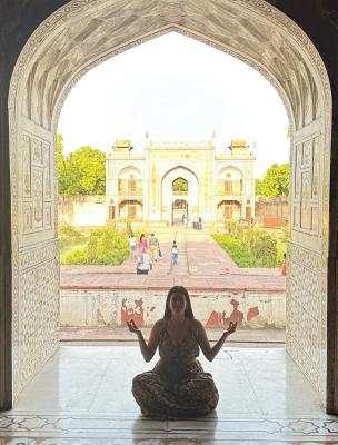 golden triangle with yoga